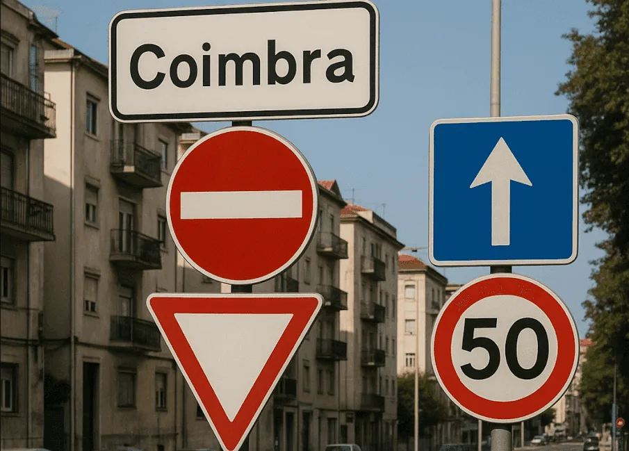 Sinais de Trânsito Coimbra Escola Condução Universidade